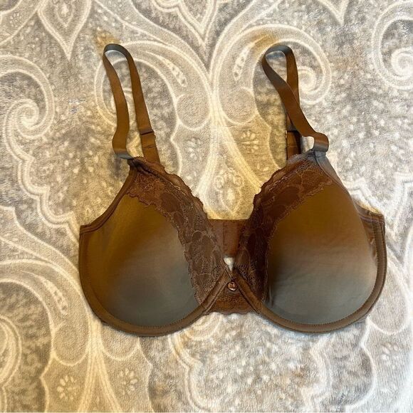 Natori Hidden glamour bra in chocolate brown - Picture 1 of 3